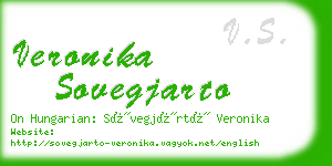 veronika sovegjarto business card